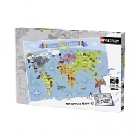 Toysrus  Puzzle 150 pièces Carte du monde- Ravensburger