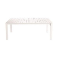 Castorama  Table de jardin en aluminium Batang 205/335 x 101 cm blanc