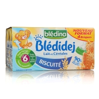 Spar Bledina Blédidej - Brique - Lait infantile et céréales - Liquide - Biscuité - 