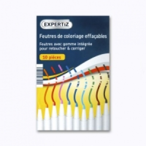 Aldi Expertiz® 10 Feutres de coloriage effaçables