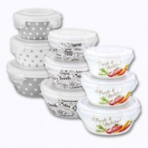 Home Creation® Lot de 3 coupelles en porcelaine avec couvercle