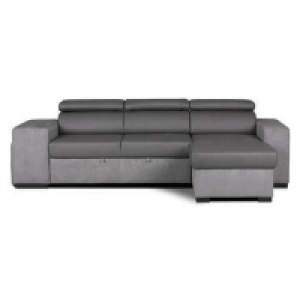 Canapé dangle réversible convertible 4 places + poufs PHOENIX coloris