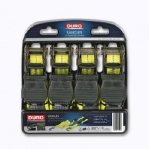 Aldi Duro® Lot de 4 sangles à cliquet