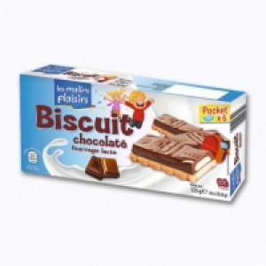 Biscuits chocolat fourrés lait 1.15 €