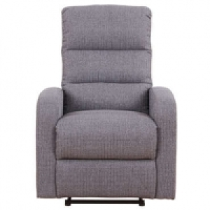 Conforama  Fauteuil relaxation manuel en tissu CIELO coloris gris