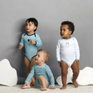 Pocopiano Green® Lot de 3 bodys bébé