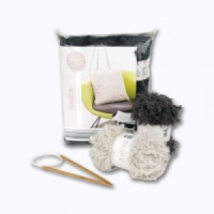 Kit pour housse de coussin à tricoter