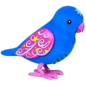 Little Live Pets Oiseau interactif - Bleu foncé et ailes rose