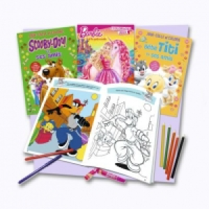 Album de jeux et coloriages avec autocollants