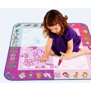 Tapis aquadoodle rose 75x75 cm