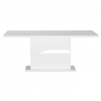 Conforama  Table avec allonge 225 cm max. OVIO coloris blanc