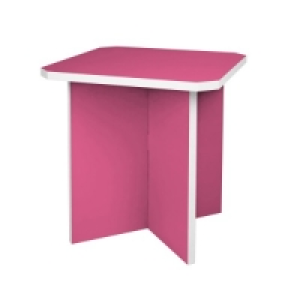 Table carrée en carton rose 11.99 €