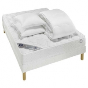 Matelas mousse +sommier 140x190 cm+couette+2 oreillers BULTEX ABANA