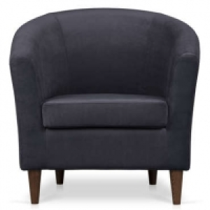 Fauteuil en velours LEA coloris bleu foncé