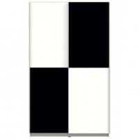 Conforama  Armoire 2 portes WINNER 2 coloris noir/blanc