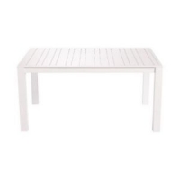 Castorama  Table de jardin en aluminium Batang 151 x 100 cm blanc