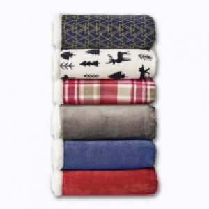 Home Creation® Plaid doublure sherpa