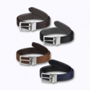 Aldi Royal Life® Ceinture en cuir réversible pour homme