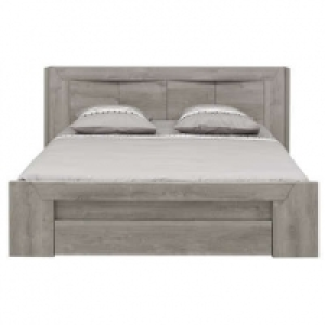 Lit140x190 cm + tiroir EDEN coloris chêne gris