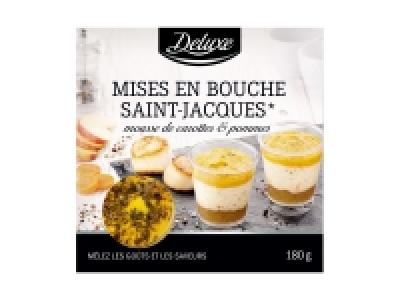 4 mises en bouche noix de Saint-Jacques-mousse de carottes et pommes 3.79 €