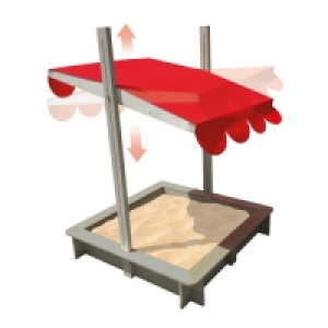 Bac à sable toit orientable
