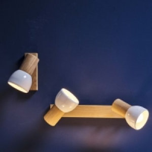 Light Zone® Rampe 2 spots LED en bois