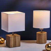 Aldi Light Zone® Lampe de table en bois