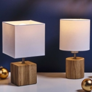 Light Zone® Lampe de table en bois