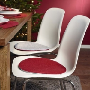 Home Creation® Lot de 2 coussins de chaise en feutrine