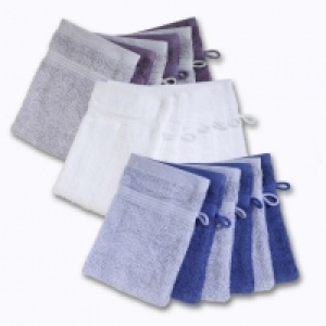 Home Creation® Lot de 6 gants de toilette