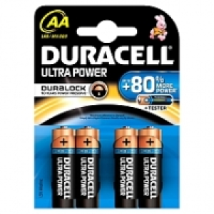 Duracell - Pack de 4 Piles Alcaline Ultra Power AA (LR06) 5.99&nbsp;&euro;