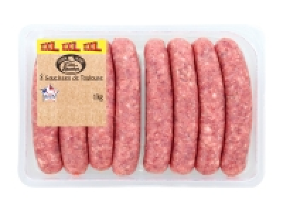 8 saucisses de Toulouse 4.29 €