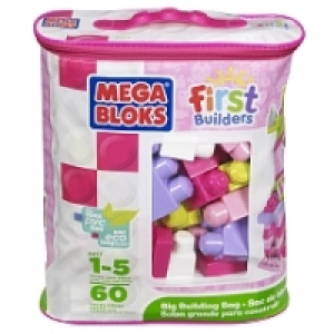 Toysrus  Mega Bloks - First Builders - Maxi sac Medium primaire Rose