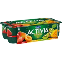 Spar Danone Activia - Au bifidus - Abricot - Fraise - kiwi - Mangue 4x125g