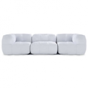 Ensemble 3 fauteuils LOUNGER coloris blanc
