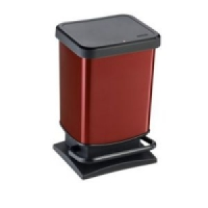 Poubelle à pédale coloris rouge 20L Paso 19.95 €
