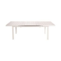Castorama  Table de jardin en aluminium Batang 184/243 x 100 cm blanc