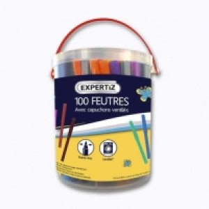 Expertiz® Seau de 100 feutres