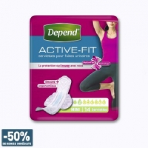 Depend® Serviettes pour fuites urinaires Active-Fit mini