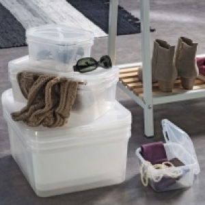 Home Creation Living® Lot de 8 boîtes transparentes