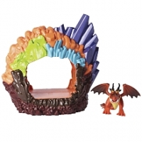 Toysrus  Coffret Figurine avec tanière - Dragons 3 - Krochefer