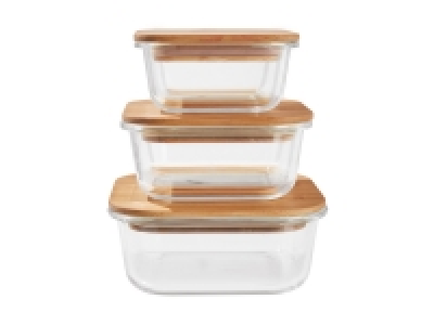 Boîtes de conservation en verre avec couvercle en bambou 9.99 €