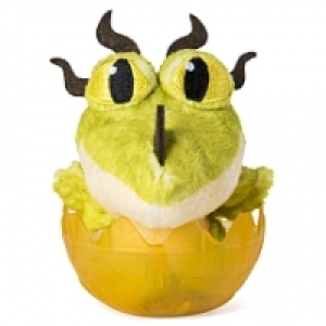 Peluche 10 cm Dragon dans son oeuf - Dragons 3 - Krochefer Vert