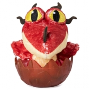 Peluche 10 cm Dragon dans son oeuf - Dragons 3 - Krochefer Rouge