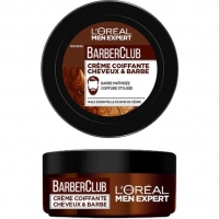 Auchan Loréal LORÉAL MEN EXPERT BARBER CLUB Crème coiffante cheveux et barbe pot 75