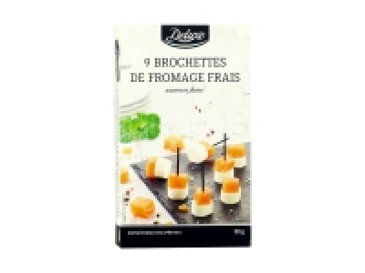 9 brochettes de fromage frais au saumon 1.89 €