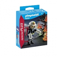 Toysrus  Playmobil - Pompier avec arbre en feu - 9093