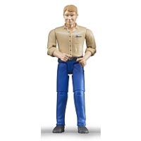 Toysrus  Bruder - Figurine Homme Blond avec Jean Bleu