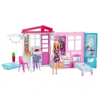 Toysrus  Poupée Barbie - Maison à emporter et Poupée - FXG55