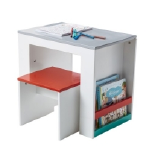 Oxybul Création Oxybul Bureau avec rangements extra-plat et son tabouret